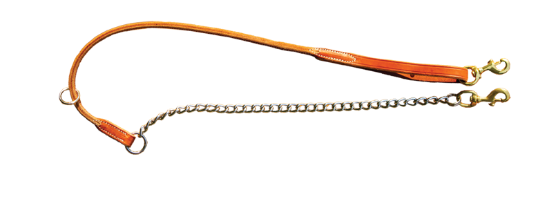 Rolled Leather With Chain Tree Lead